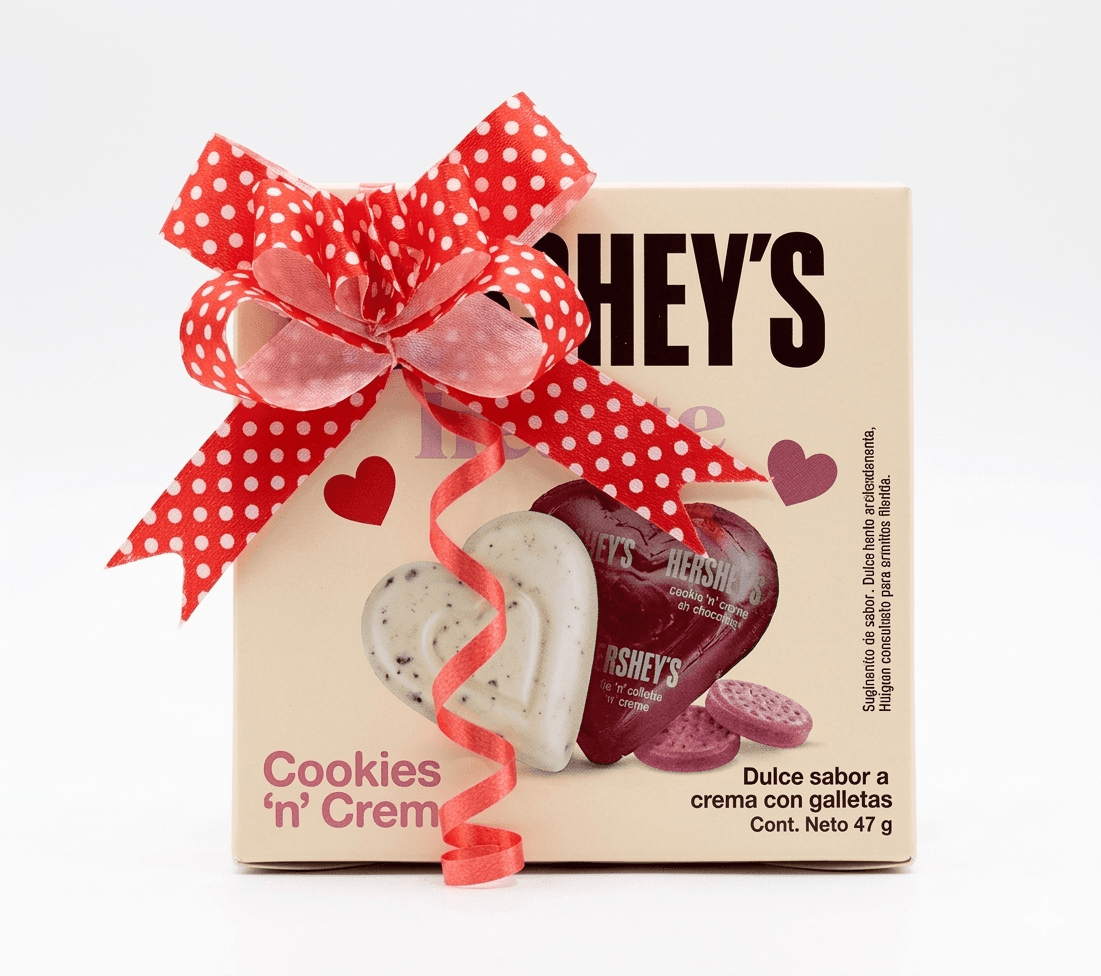 Hershey’s chocolate blanco y galletas cereza